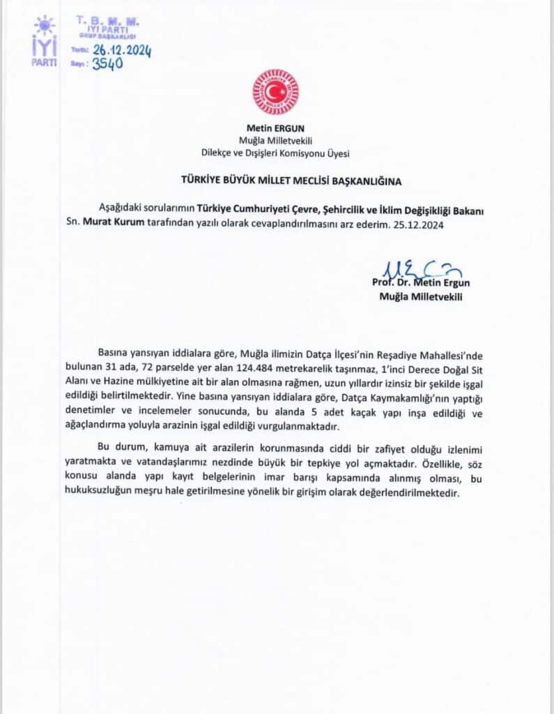 AK Partili Baskanin Babasinin Hazine Arazisi Isgali TBMM Gundeminde 2
