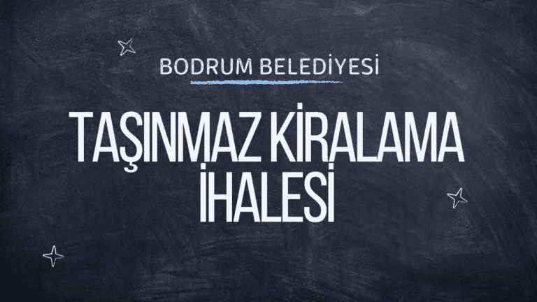bodrum belediyesi ihale