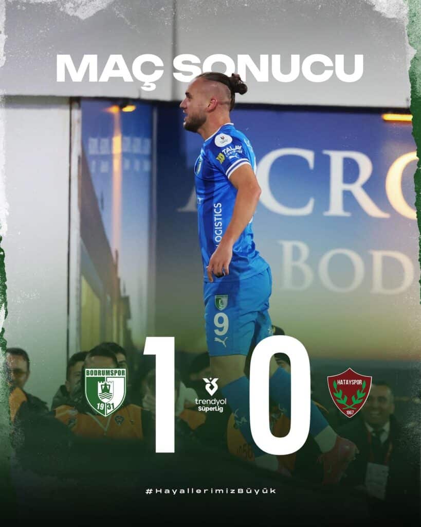 Sipay Bodrum FK Hatayspor Karsisinda Tek Golle Galip Geldi 2