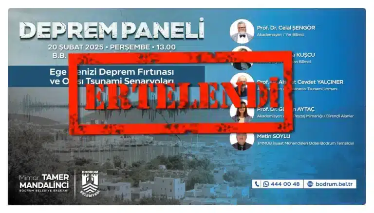 deprem paneli erteleme duyurusu