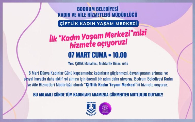 bodrum belediyesi belediyenin ilk kadin yasam merkezi aciliyor 1